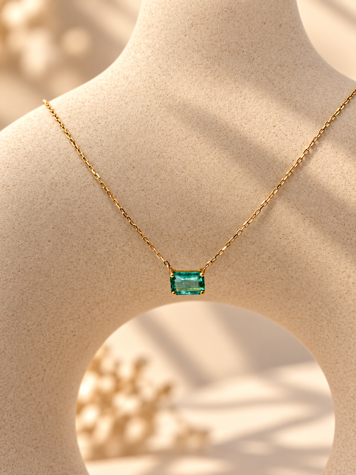 Gargantilla de Esmeralda  Oro 14k