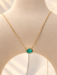 Gargantilla de Esmeralda Oro 14k