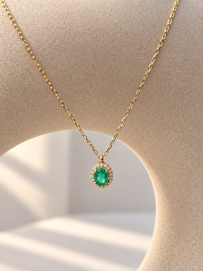 Gargantilla de Esmeralda · Oro 14k