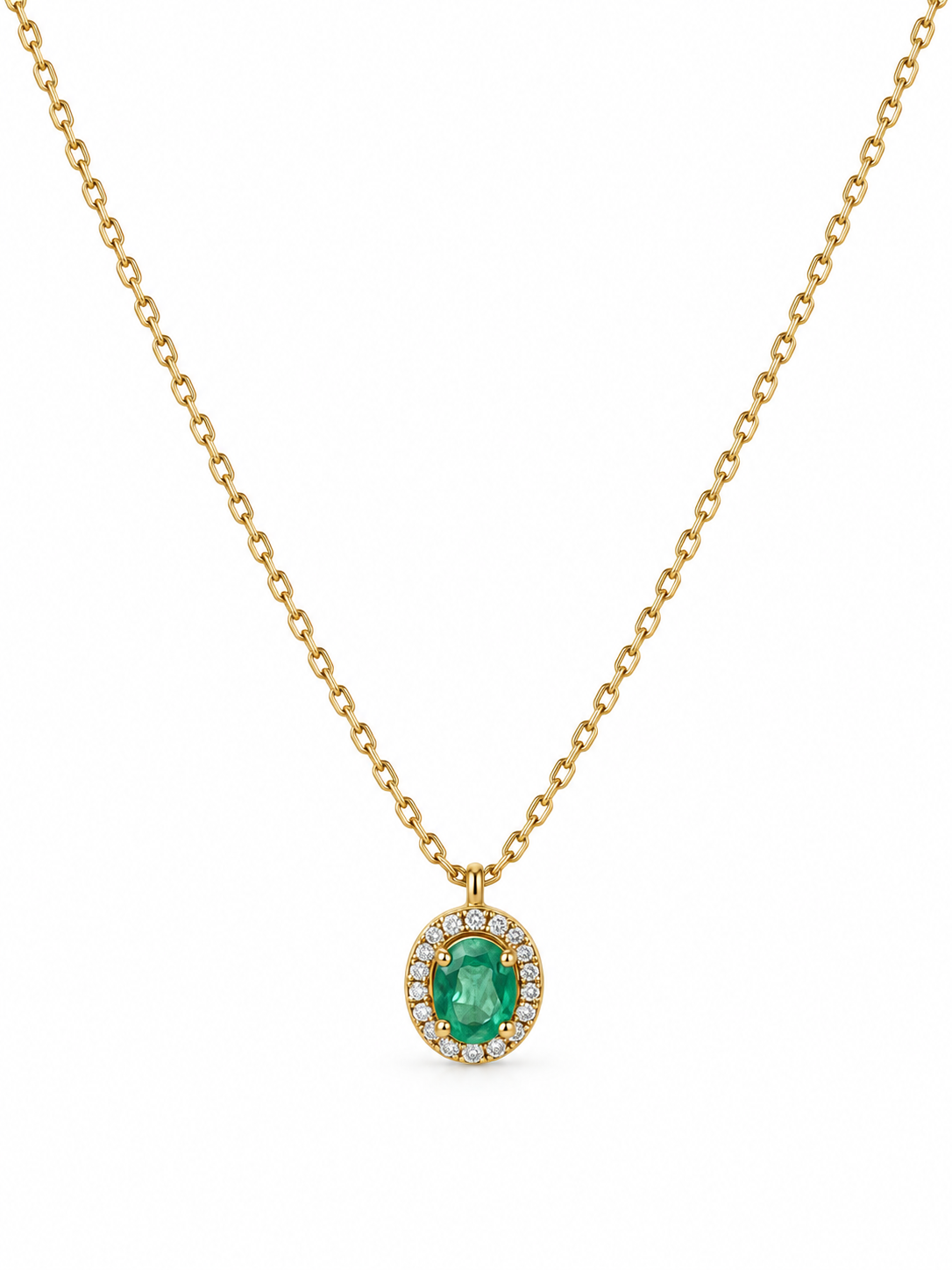Gargantilla de Esmeralda · Oro 14k