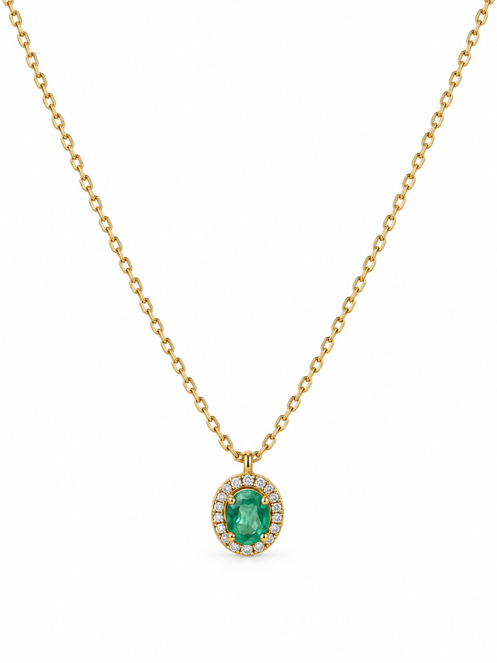 Gargantilla de Esmeralda · Oro 14k