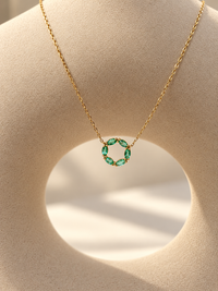 Gargantilla de Esmeralda Oro 14k