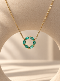 Gargantilla de Esmeralda Oro 14k