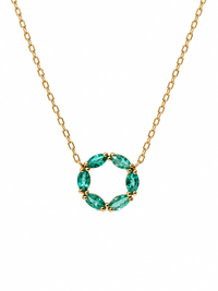 Gargantilla de Esmeralda Oro 14k