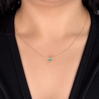 Gargantilla de Esmeralda Oro 14k