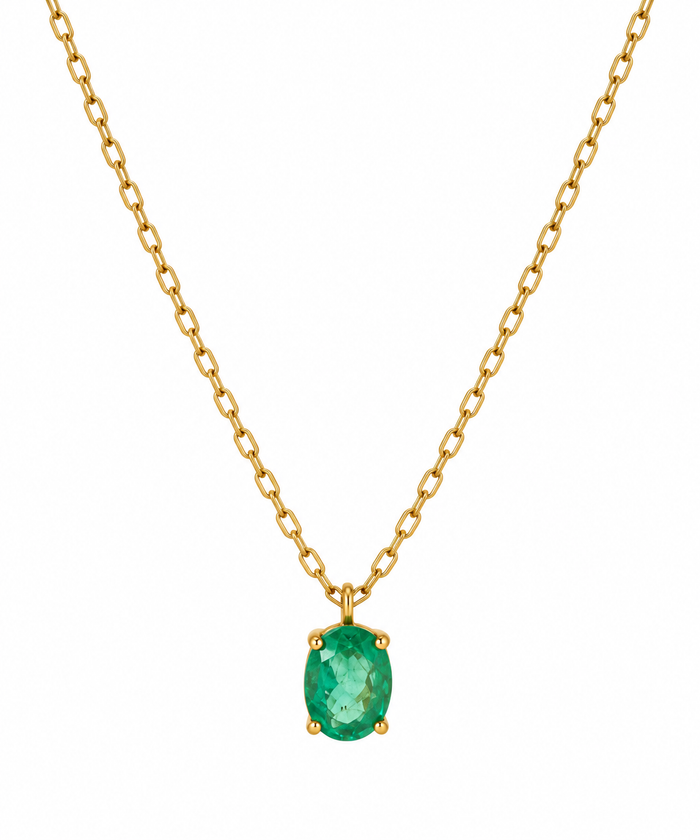 Gargantilla de Esmeralda Oro 14k