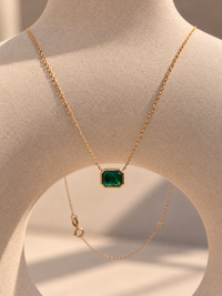 Gargantilla De Esmeralda En Oro 18k
