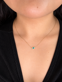 Gargantilla de Esmeralda Oro 14k