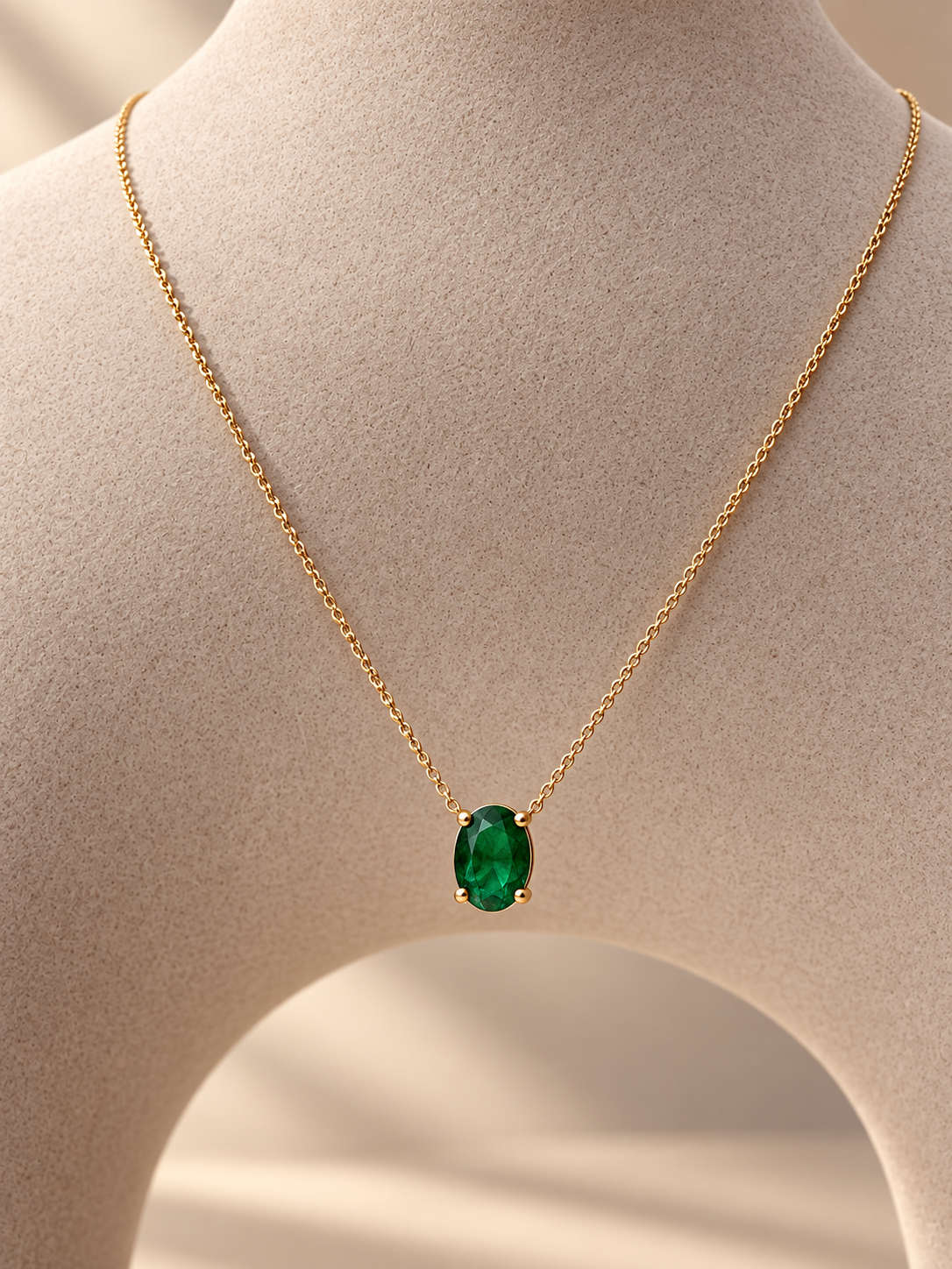 Gargantilla de Esmeralda  Oro 14k