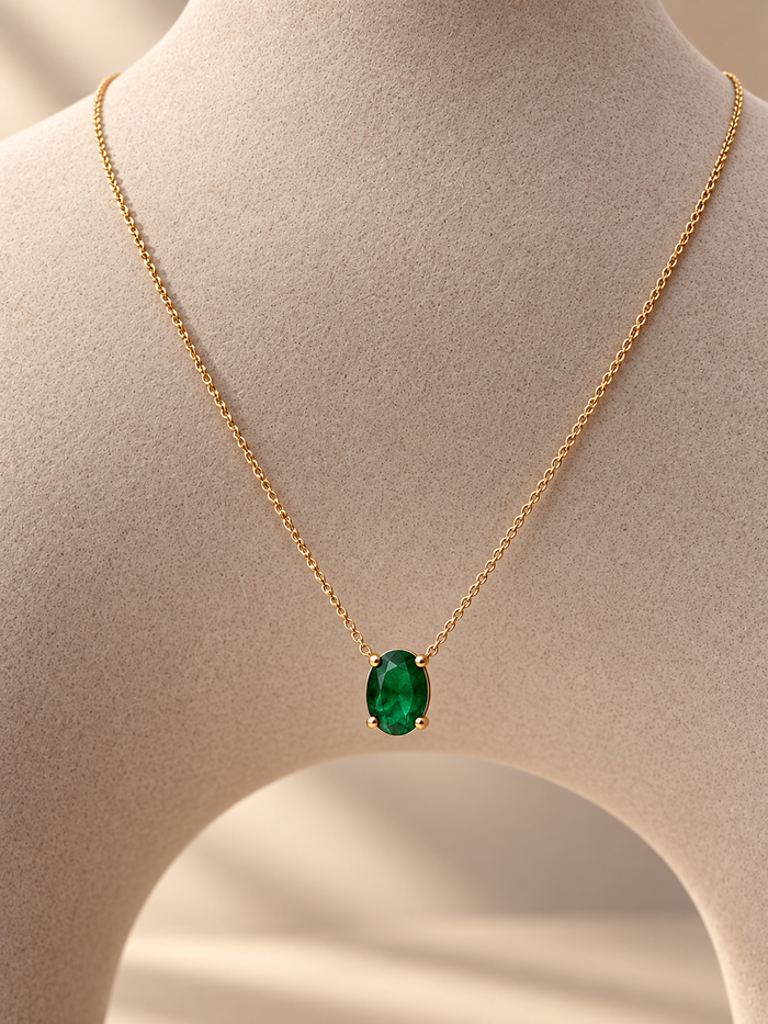 Gargantilla de Esmeralda  Oro 14k