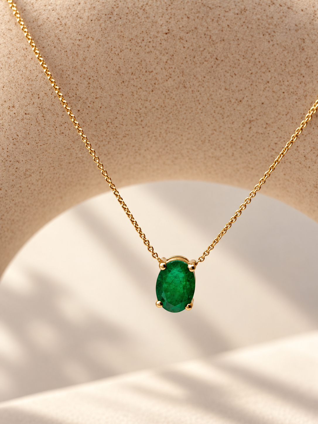 Gargantilla de Esmeralda  Oro 14k