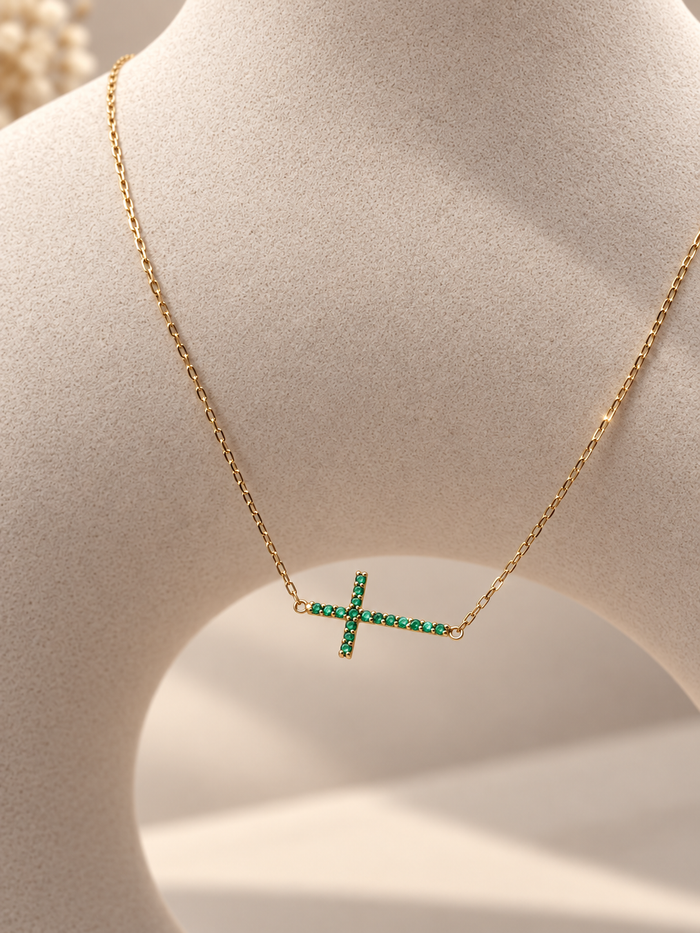 Gargantilla de Esmeralda Oro 14k