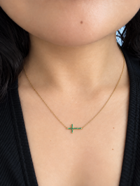 Gargantilla de Esmeralda Oro 14k