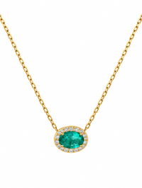 Gargantilla de Esmeralda Oro 14k