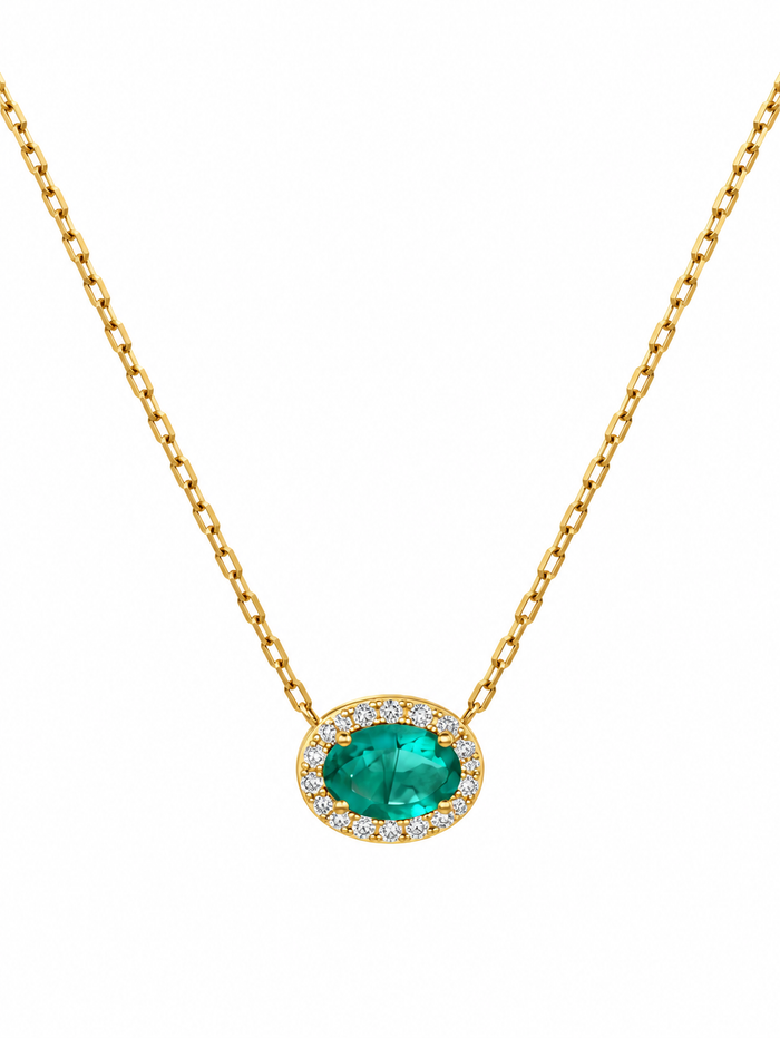 Gargantilla de Esmeralda Oro 14k