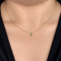 Gargantilla de Esmeralda Oro 14k