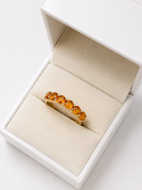 Anillo citrino en oro 14k