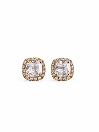 Aretes Diamante de lab. En oro 14k