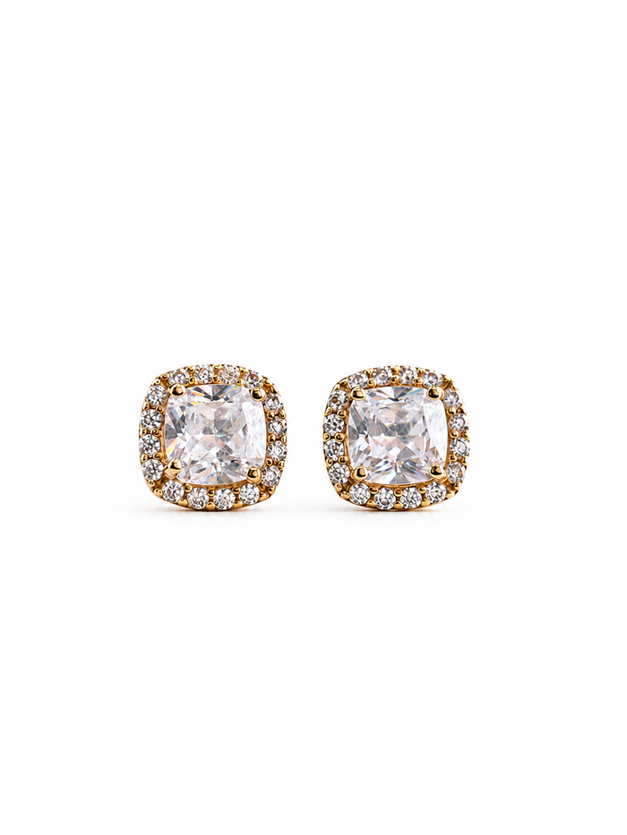 Aretes Diamante de lab. En oro 14k