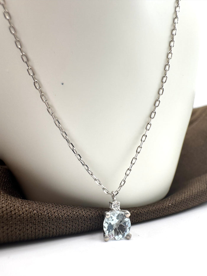 Gargantilla aguamarina 14k