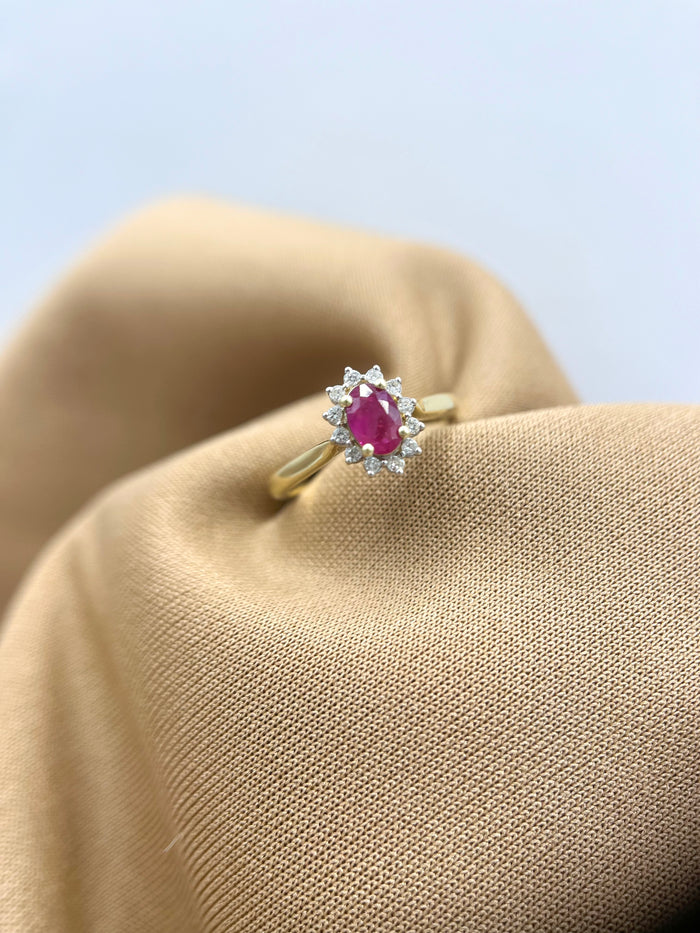 Anillo Rubí oro 14k