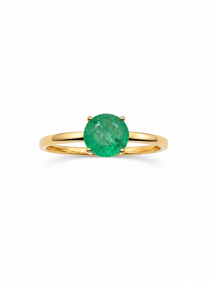 Anillo de esmeralda en oro 14k