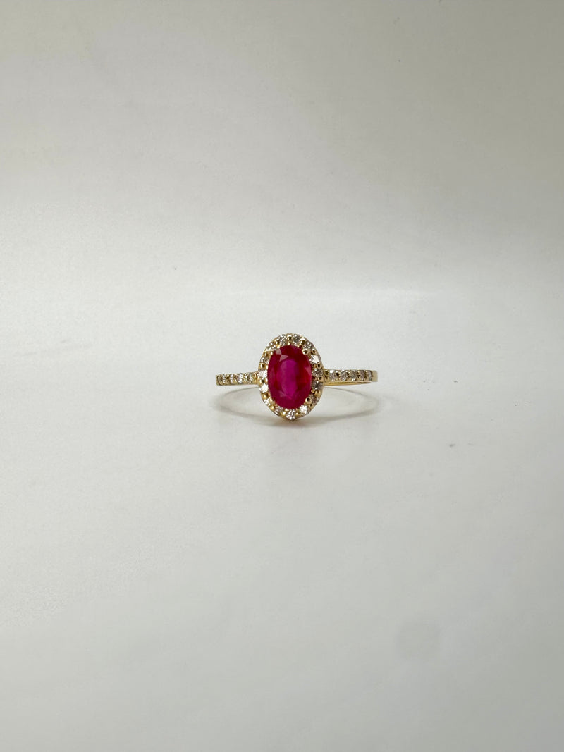 Anillo Rubí oro 14k