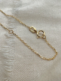 Gargantilla Topacio con diamante oro 14k