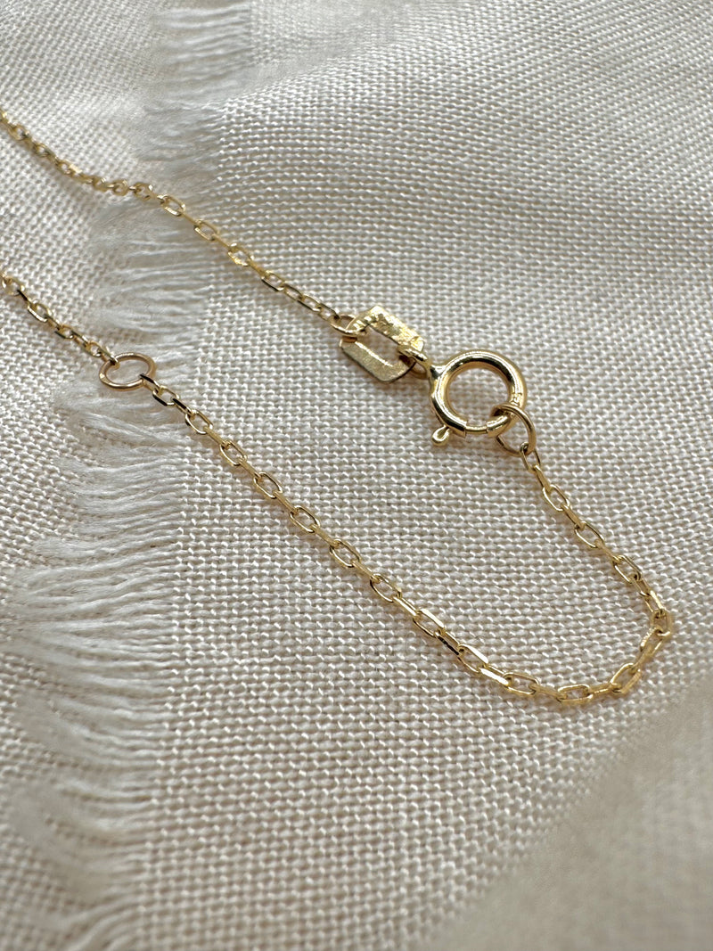 Gargantilla Topacio con diamante oro 14k
