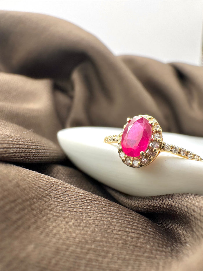 Anillo Rubí oro 14k
