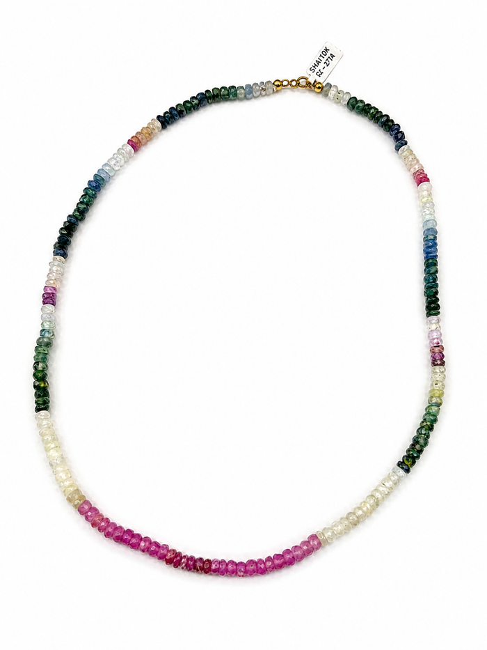 Collar de Zafiro con broche de oro 10k
