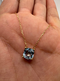 Gargantilla Aguamarina 14K