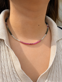 Collar de Zafiro con broche de oro 10k