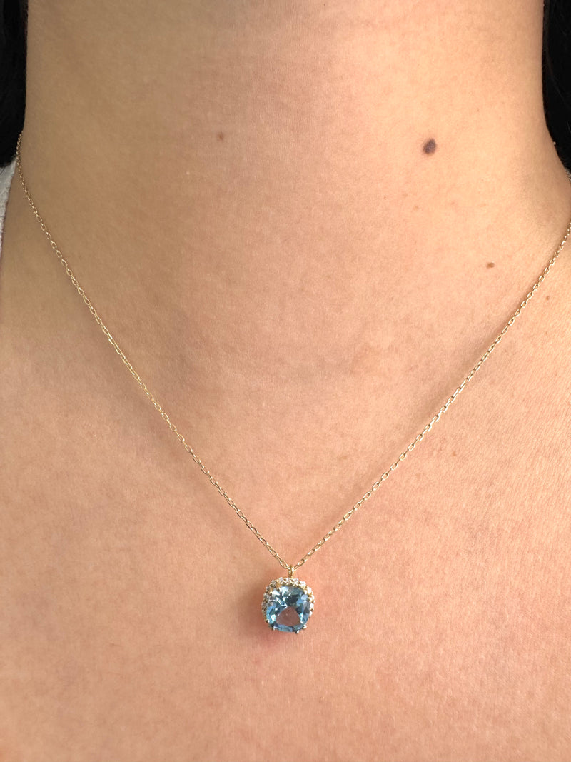 Gargantilla Topacio oro 14k