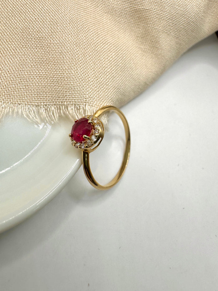 Anillo Rubí oro 14k